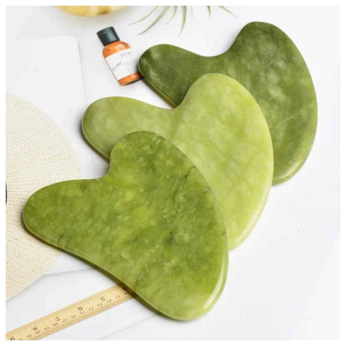 Kit de Masaje Facial Jade y Gua Sha